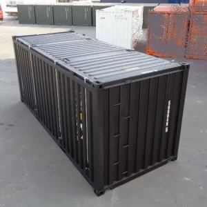 CONTENEDOR MARÍTIMO DE 20X8 PIES OPEN TOP NEGRO EN VENTA PUERTO RICO
