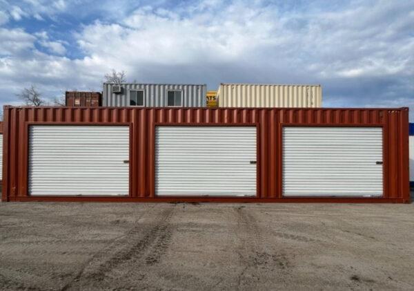 CONTENEDOR MARÍTIMO DE 40 PIES CON 3 PUERTAS ENROLLABLES
