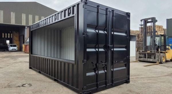 TIENDA CONTENEDOR DE 20X8 PIES (NEGRO)